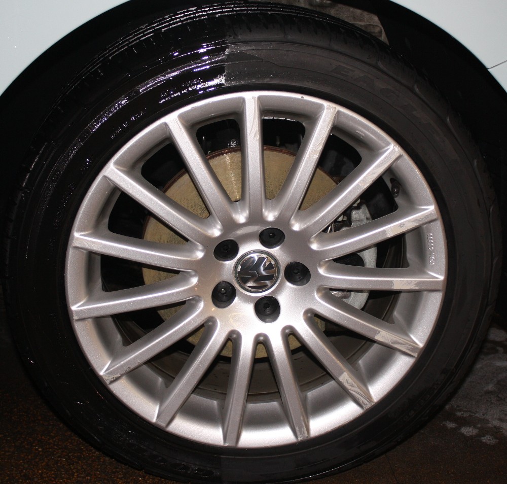 Shined Tire vs. Unshined Tire